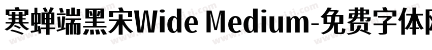 寒蝉端黑宋Wide Medium字体转换